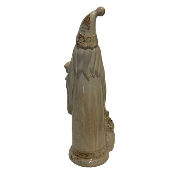 Vintage Ceramic Art Santa Claus sculpture Figurine & Teddy Bear & Sack numbered - Picture 5 of 16